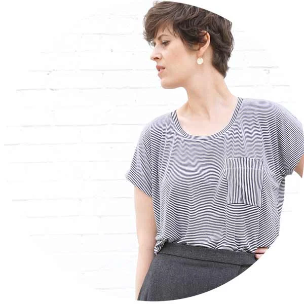 VIDEO Sewalong - How to Sew the Lou Box Top in Knit Fabric